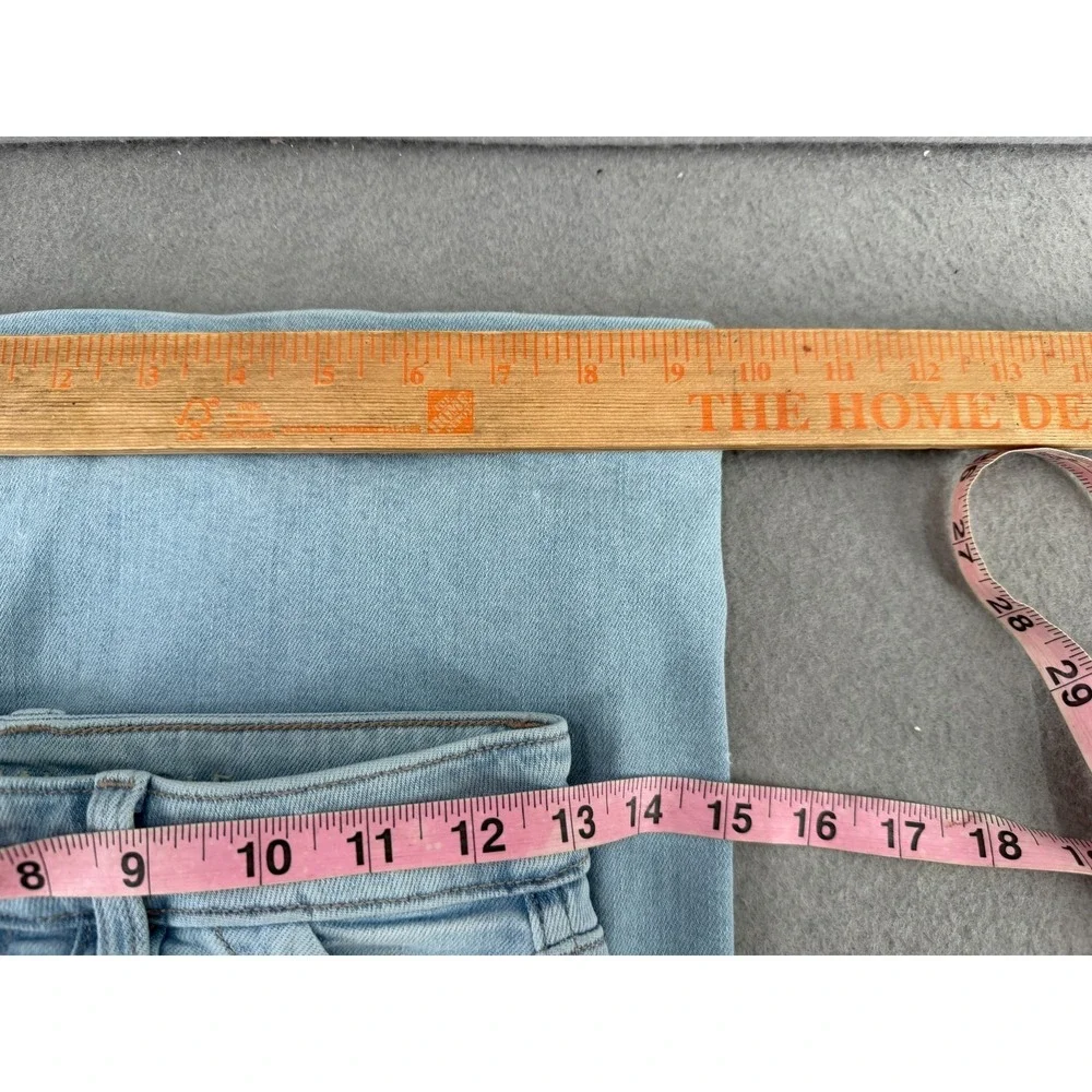 American Eagle Super High Rise Baggy Wide Leg Jeans Women 00 Light Wash Utility* - Picture 12 of 16